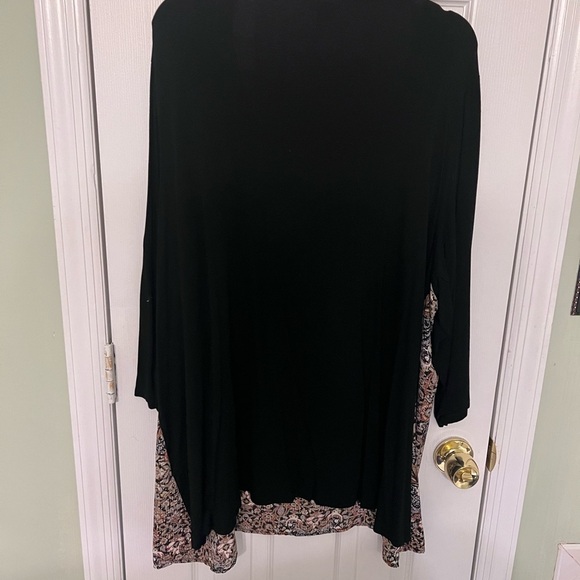 Avenue Plus size  Black and Multicolor Floral Blouse - Picture 2 of 3